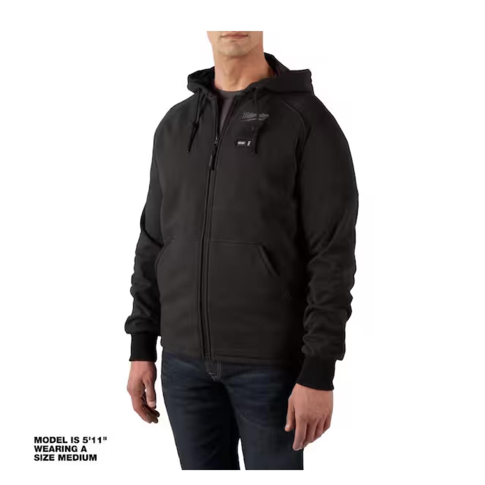 NEW! - Milwaukee Men's 2X-Large M12 12-Volt Lithium-Ion Cordless Black Heated Jacket Hoodie Kit with (1) 2.0 Ah Battery and Charger