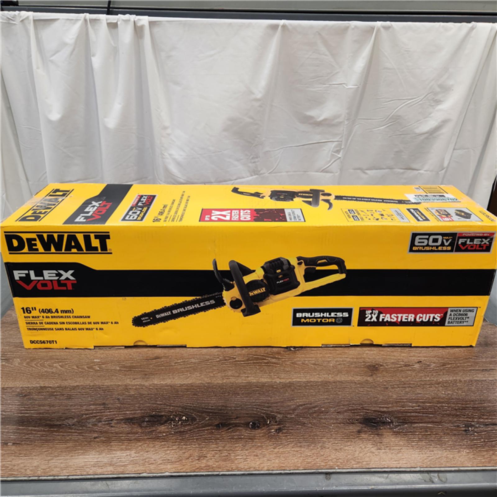 AS-IS DeWalt FLEXVOLT 60V MAX Brushless Cordless 16in. Chainsaw Kit