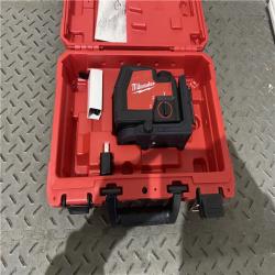 Houston location AS-IS Milwaukee 3521-21 4V Lithium-Ion Cordless USB Rechargeable Green Beam Cross Line Laser