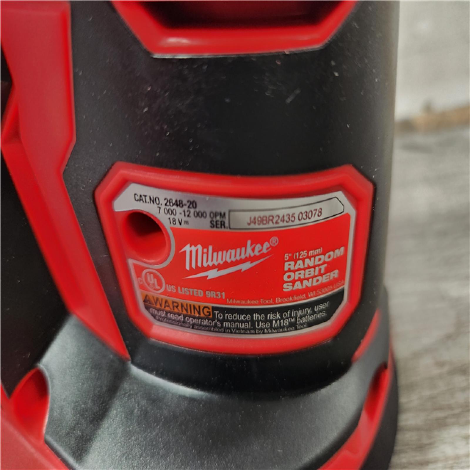 Phoenix Location NEW Milwaukee M18 18V Lithium-Ion Cordless 5 in. Random Orbit Sander (Tool-Only)