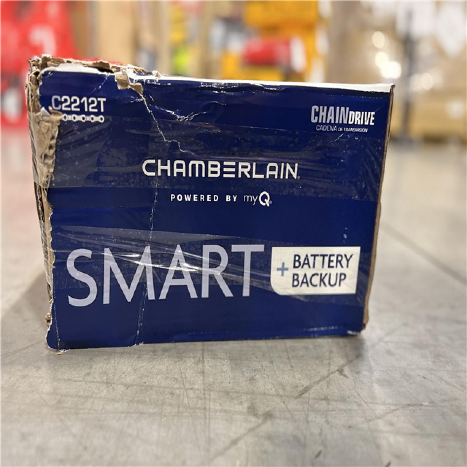 AS-IS - Chamberlain C2212T 1/2 HP Smart Chain Drive Garage Door Opener with Battery Backup