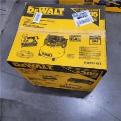 AS-IS DEWALT 6 Gal. 18-Gauge Brad Nailer and Heavy-Duty Pancake Electric Air Compressor Combo Kit