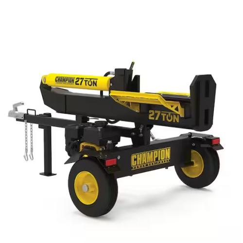 DALLAS LOCATION - Champion Power Equipment 27 Ton 224 cc Gas Powered Hydraulic Wood Log Splitter w/Vertical/Horizontal Operation and Auto Return-with Hydraulic Oil