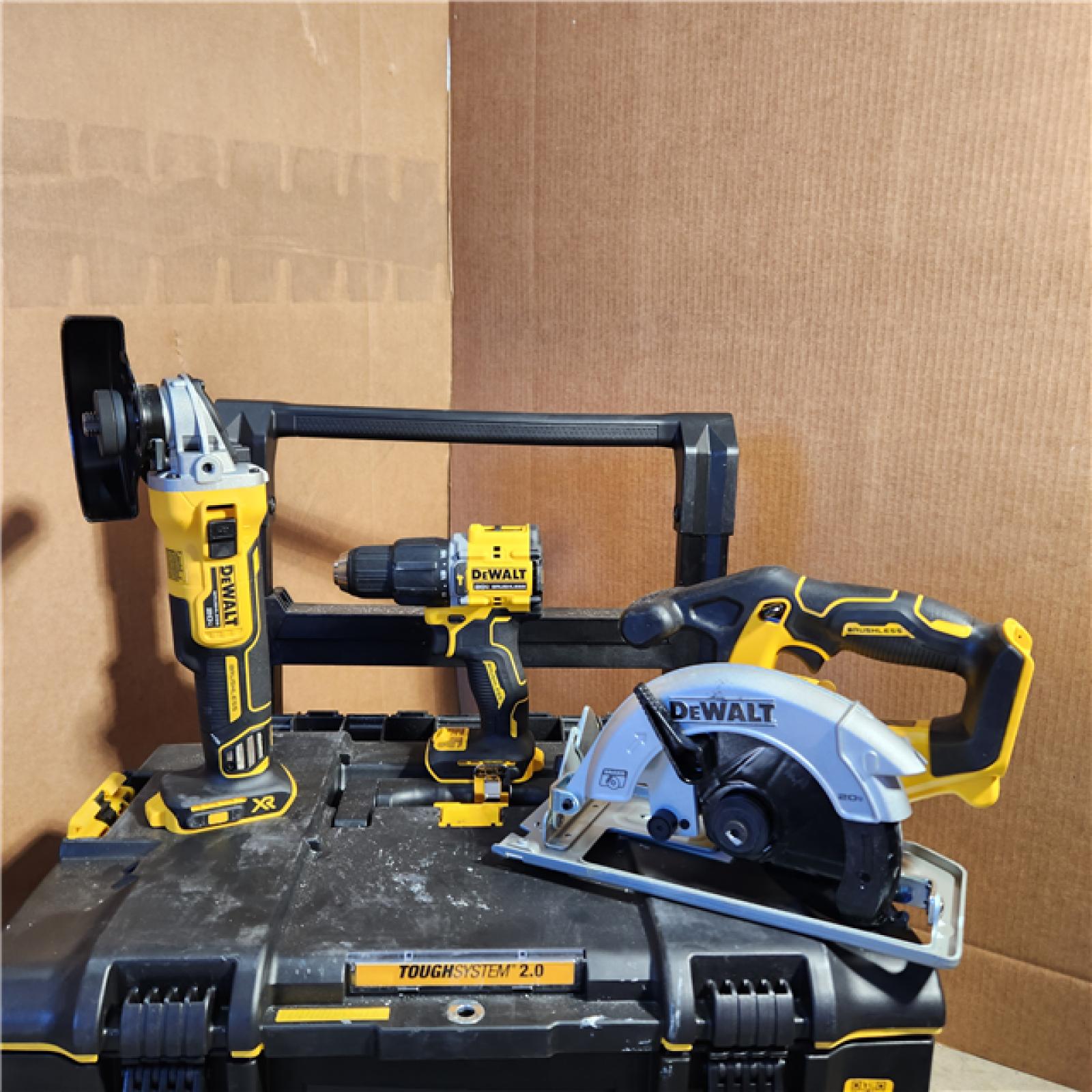 Houston Location AS-IS DEWALT 20-Volt MAX Tough System Lithium-Ion 6-Tool Cordless Combo Kit (NO WHEELS ON KIT) Appears IN USED Condition