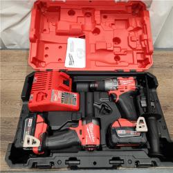 AS-IS Milwaukee M18 FUEL 18V Lithium-Ion Brushless Cordless Hammer Drill and Impact Driver Combo Kit (2-Tool) with 2 Batteries