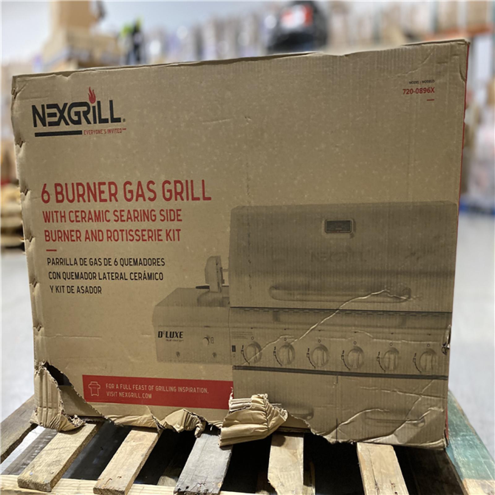 DALLAS LOCATION - Nexgrill Deluxe 6-Burner Propane Gas Grill in Stainless Steel