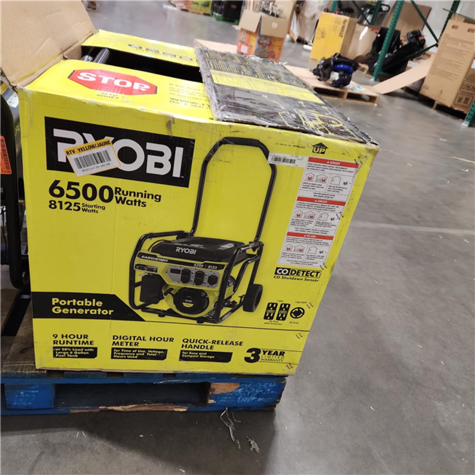 Dallas Location - As-Is RYOBI 6500-Watt Gasoline Generator