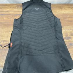 AS IS Women's Large M12 12V Lithium-Ion Cordless AXIS Black Heated Vest (Vest Only)