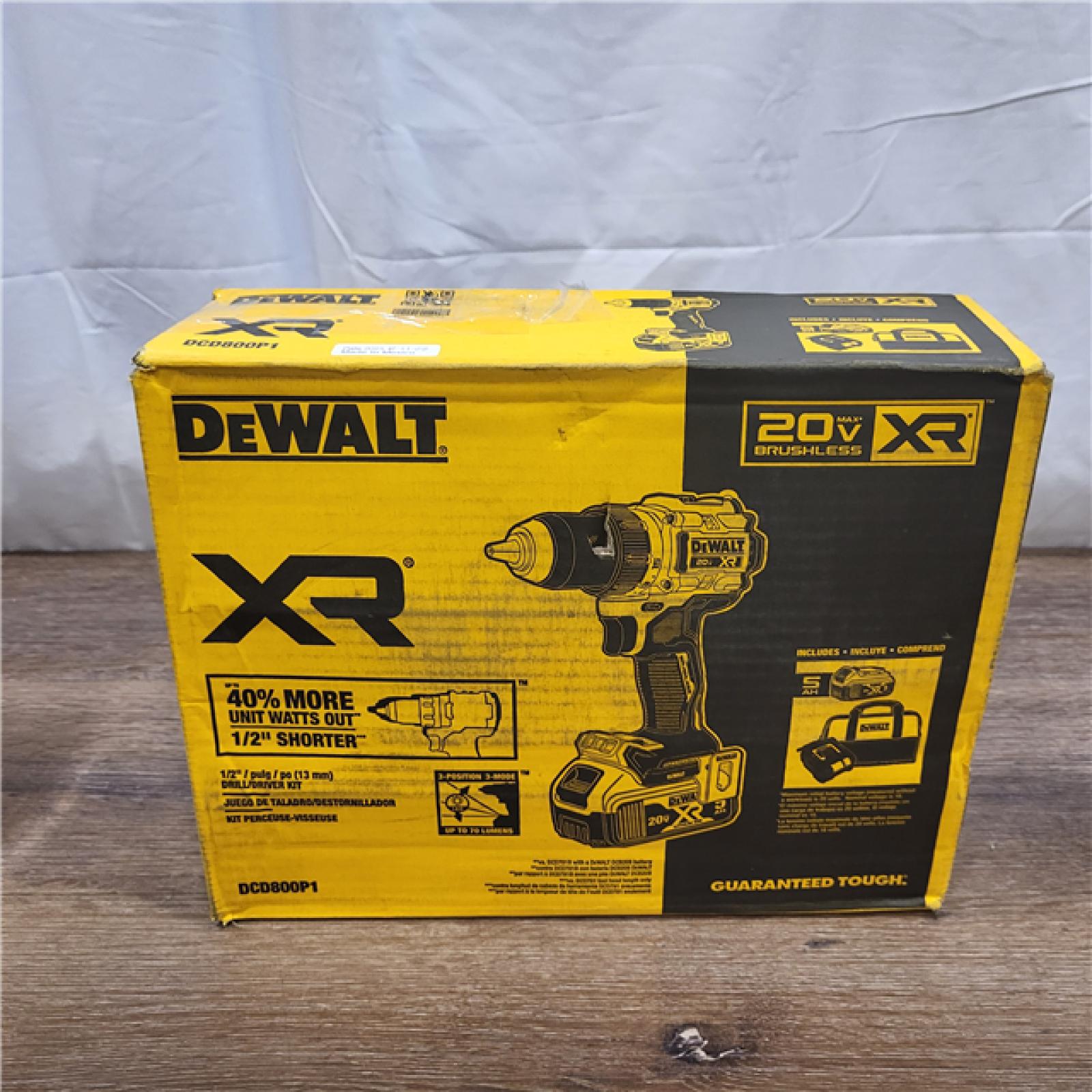 AS-IS DEWALT 20V MAX XR Brushless Cordless 1/2 Drill/Driver Kit