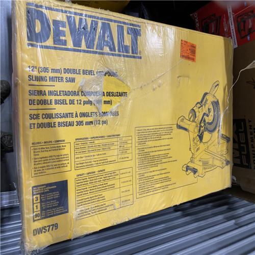 NEW DEWALT 15 Amp Corded 12 in. Double Bevel Sliding Compound Miter Saw, Blade Wrench and Material Clamp