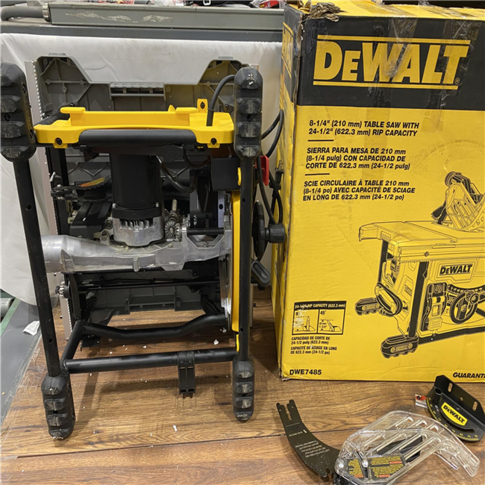 AS IS DEWALT 15 Amp Corded 8-1/4 in. Compact Portable Jobsite Tablesaw (Stand Not Included)