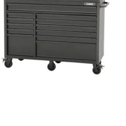 DALLAS LOCATION - Husky 56 in. W x 22 in. D Heavy Duty 23-Drawer Combination Rolling Tool Chest and Top Tool Cabinet Set in Matte Black