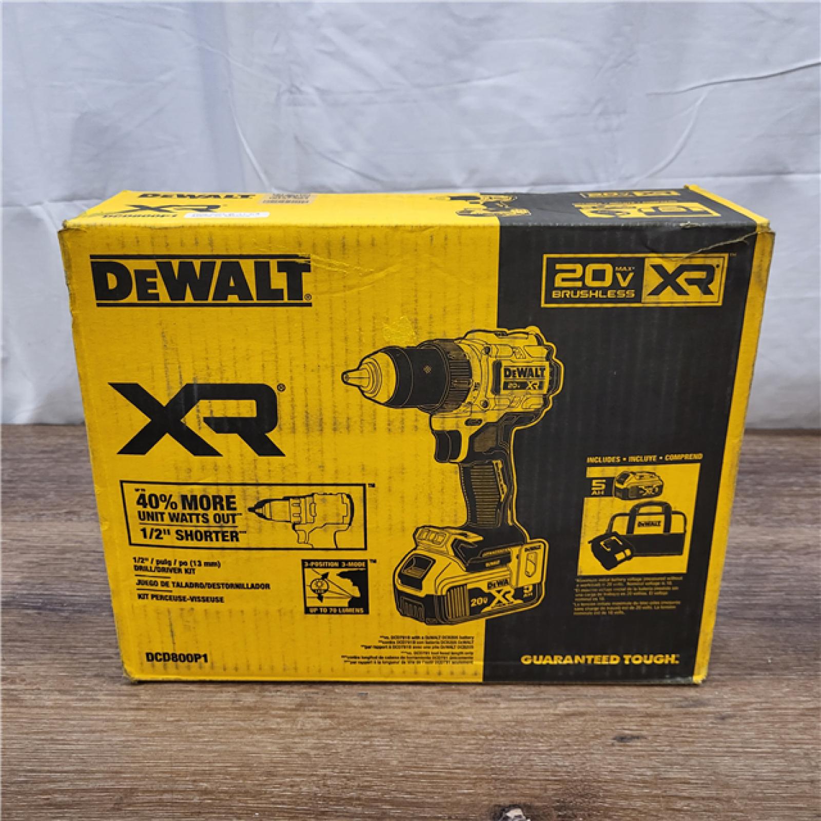 AS-IS DEWALT 20V MAX XR Brushless Cordless 1/2 Drill/Driver Kit