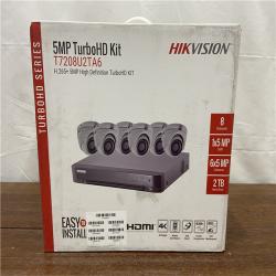 NEW! Hikvision 5 Mp Turbohd Kits - 2 Tb HDD - Digital Video Recorder, Camera - 2560