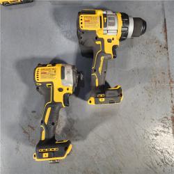 HOUSTON LOCATION - AS-IS DEWALT 20V MAX Cordless Brushless Hammer Drill/Driver 2 Tool Combo Kit with FLEXVOLT ADVANTAGE