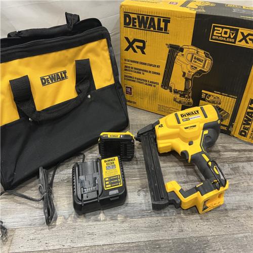 AS-IS DeWALT DCN681D1 20-Volt MAX 18ga Cordless Brushless Narrow Crown Stapler Kit