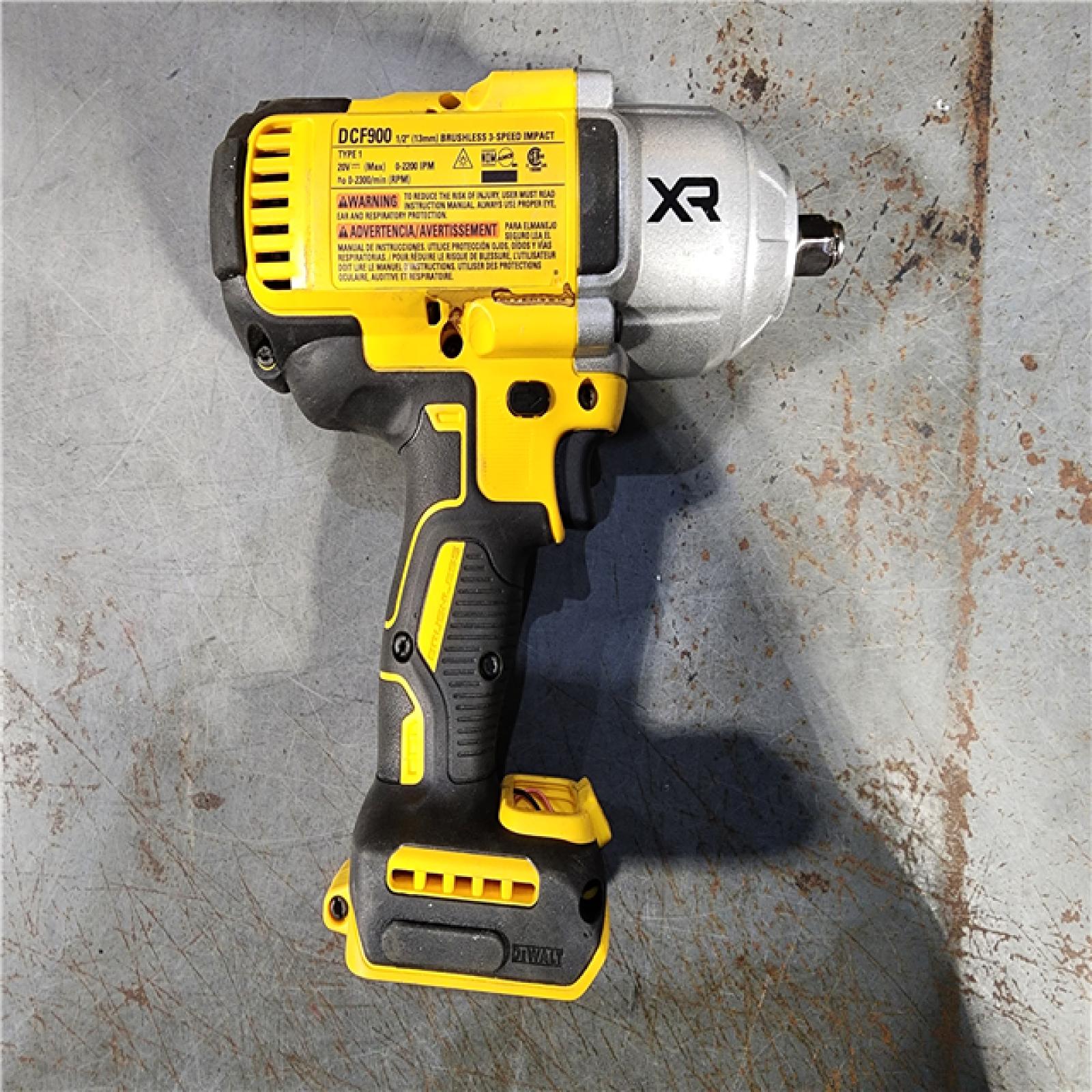 HOUSTON LOCATION - AS-IS DEWALT 20V MAX* XR 1/2  High Torque Impact Wrench with Hog Ring Anvil