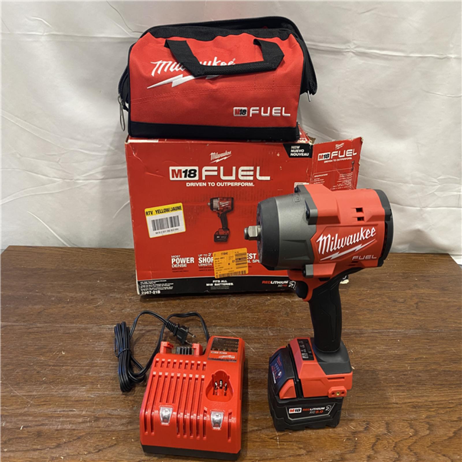 AS-IS Milwaukee M18 1/2 in. Cordless Brushless High Torque Impact Wrench Kit (Battery & Charger)