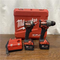 AS-IS Milwaukee M18 FUEL 18V Lithium-Ion Brushless Cordless Hammer Drill and Impact Driver Combo Kit (2-Tool) with 2 Batteries