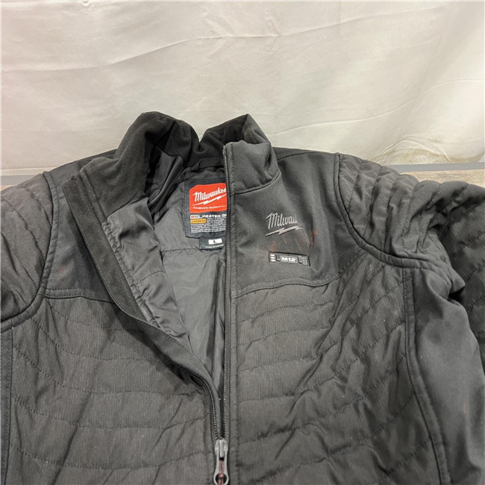 AS-IS MILWAUKEE Heated Jacket,Zipper,L,Polyester