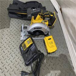 Houston location AS-IS Dewalt-DCS565P1 20V MAX* 6-1/2 in. Brushless Cordless Circular Saw Kit