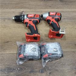 AS-IS Milwaukee M18 18V Cordless Brushed 2 Tool Drill/Driver and Impact Driver Kit