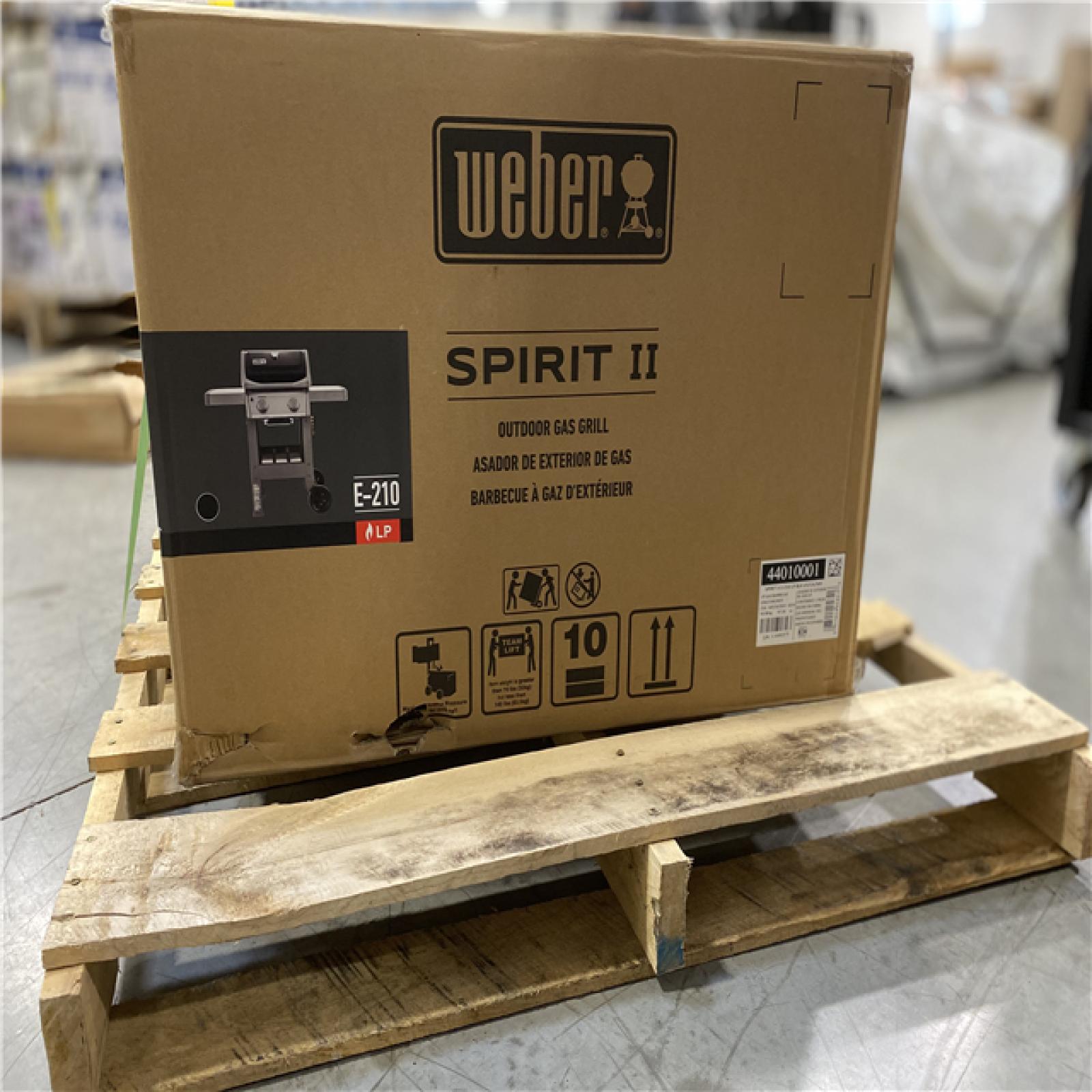 DALLAS LOCATION - NEW! -  Weber Spirit II E-210 2-Burner Liquid Propane Gas Grill in Black