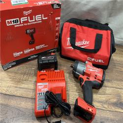 AS-IS Milwaukee M18 1/2 in. Cordless Brushless High Torque Impact Wrench Kit (Battery & Charger)