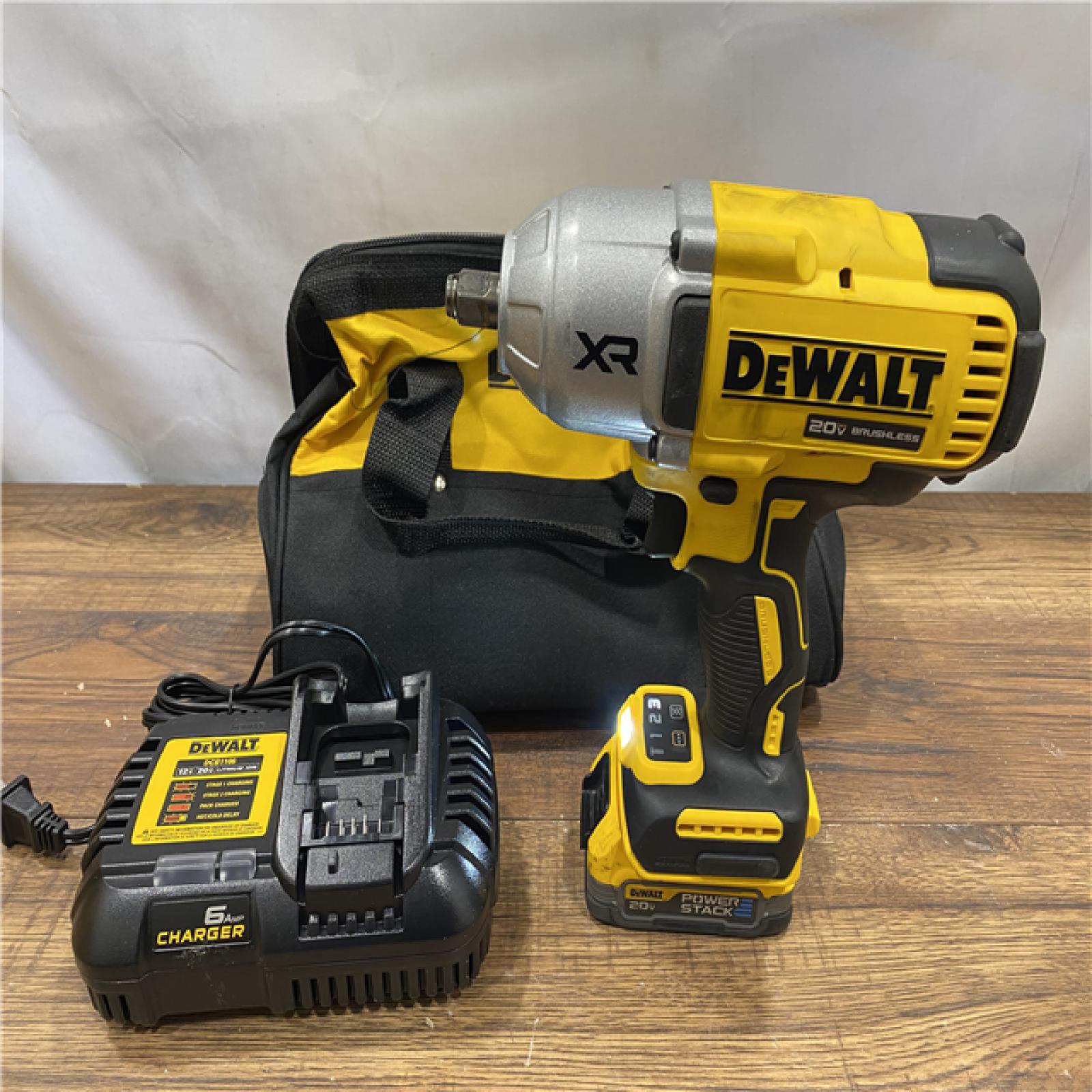 AS IS DeWalt DCF900H1 20V MAX* XR 1/2 in. High Torque Impact Wrench with Hog Ring Anvil and POWERSTACK 5.0Ah Battery