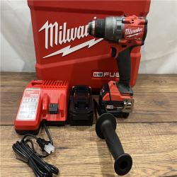 AS IS Milwaukee 2904-22 Hammer Drill Driver Kit with Batteries  Charger & Tool Case  Red