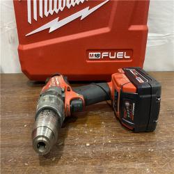 AS-ISMilwaukee 2904-22 Hammer Drill Driver Kit with Batteries  Charger & Tool Case  Red