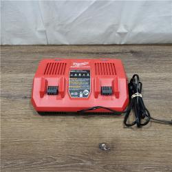 AS-IS M18 18V Lithium-Ion Dual Bay Rapid Battery Charger W/ (2) 8Ah HIGH OUTPUT Batteries