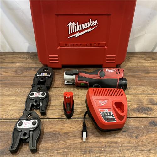 AS IS Milwaukee M12 Force Logic Press Tool 1/2 in. to 1 in. Kit