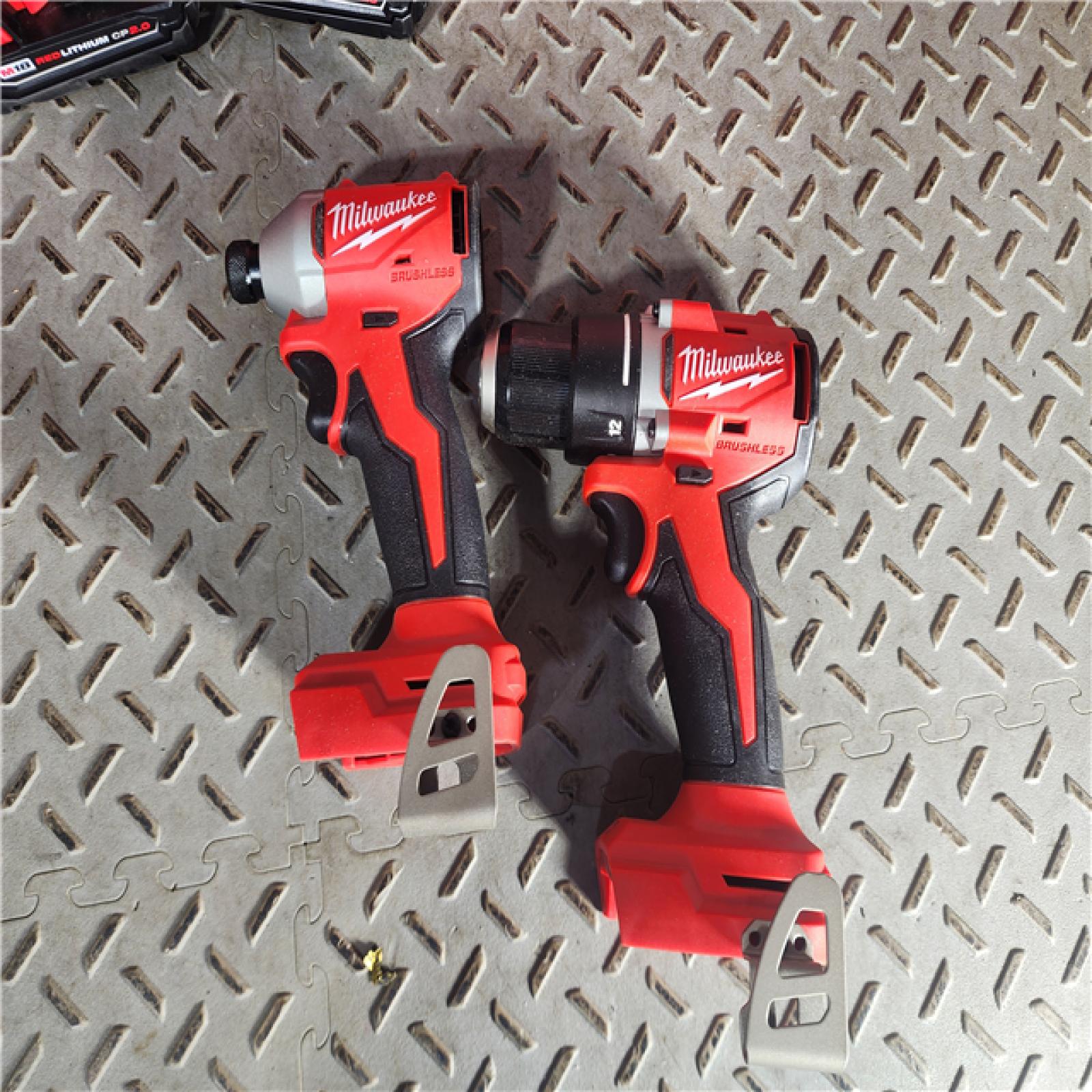 HOUSTON LOCATION - AS-IS M18 18V Lithium-Ion Brushless Cordless Compact Drill/Impact Combo Kit (2-Tool) W/(2) 2.0 Ah Batteries, Charger & Bag