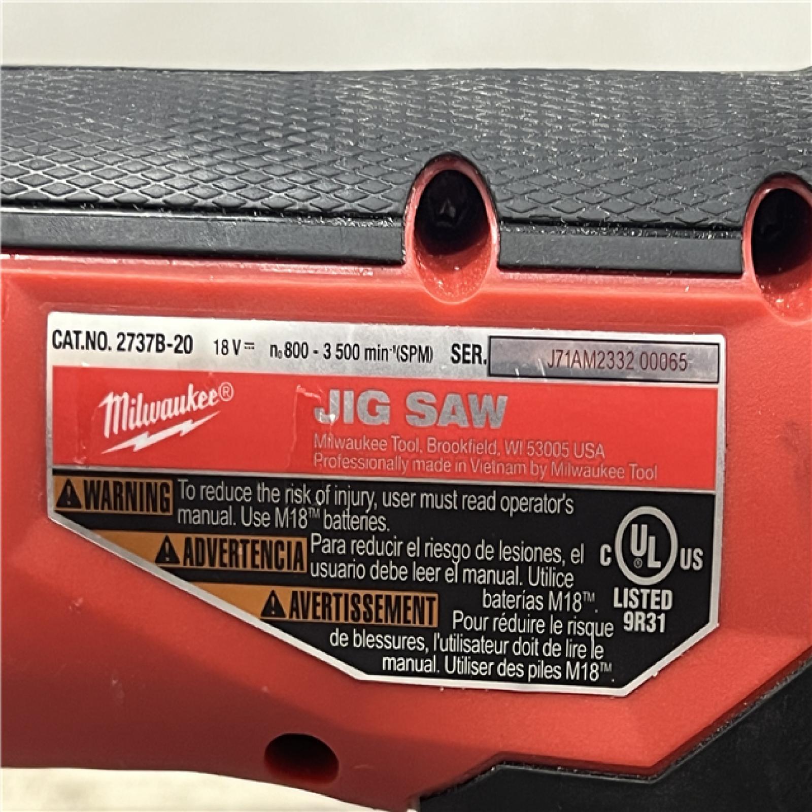 AS-IS Milwaukee M18 FUEL 18 Volt Lithium-Ion Brushless Barrel Grip Cordless Jig Saw (Bare Tool)