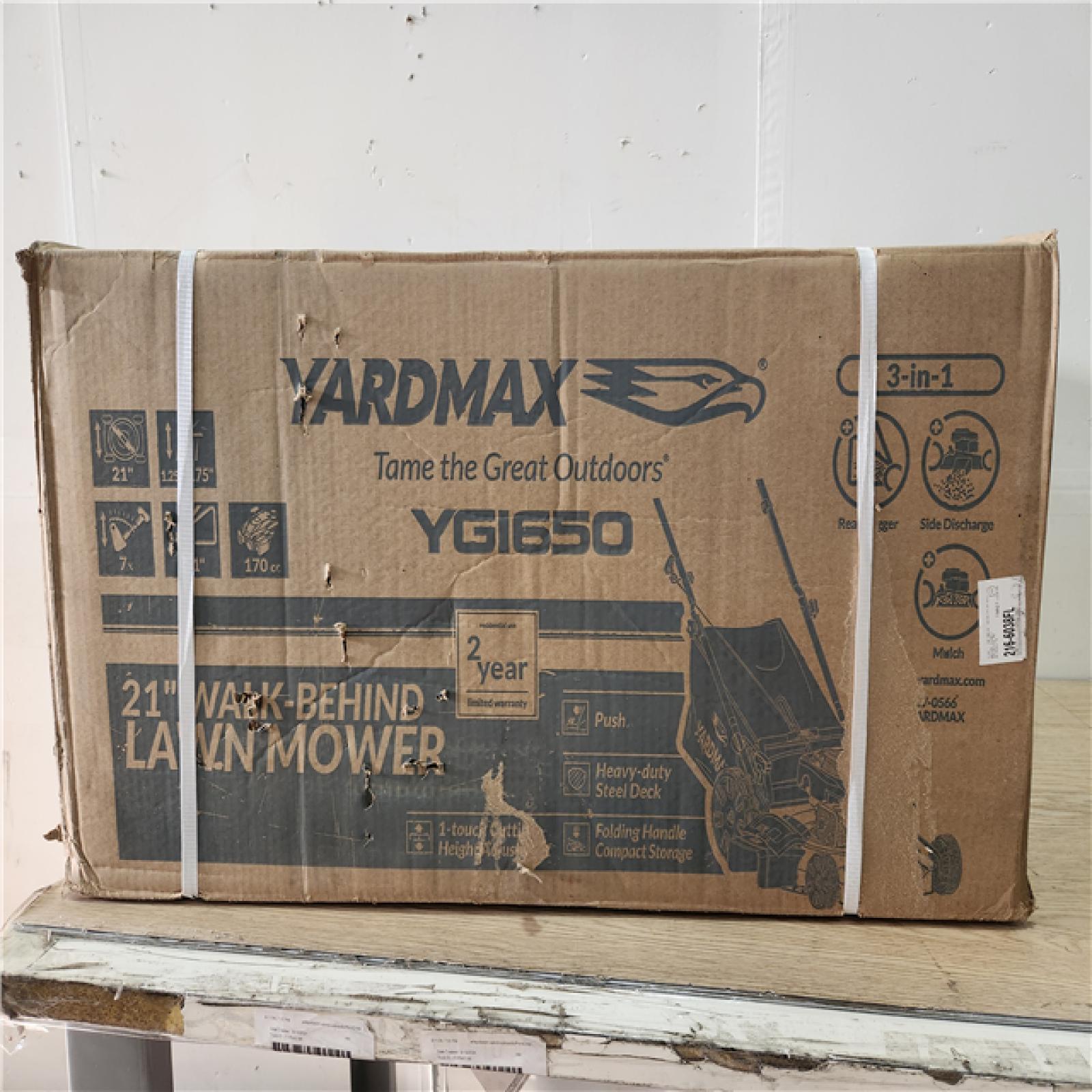 Phoenix Location NEW YARDMAX 21 in. 170cc 3-in-1 Gas Walk Behind Push Lawn Mower with High Rear Wheels