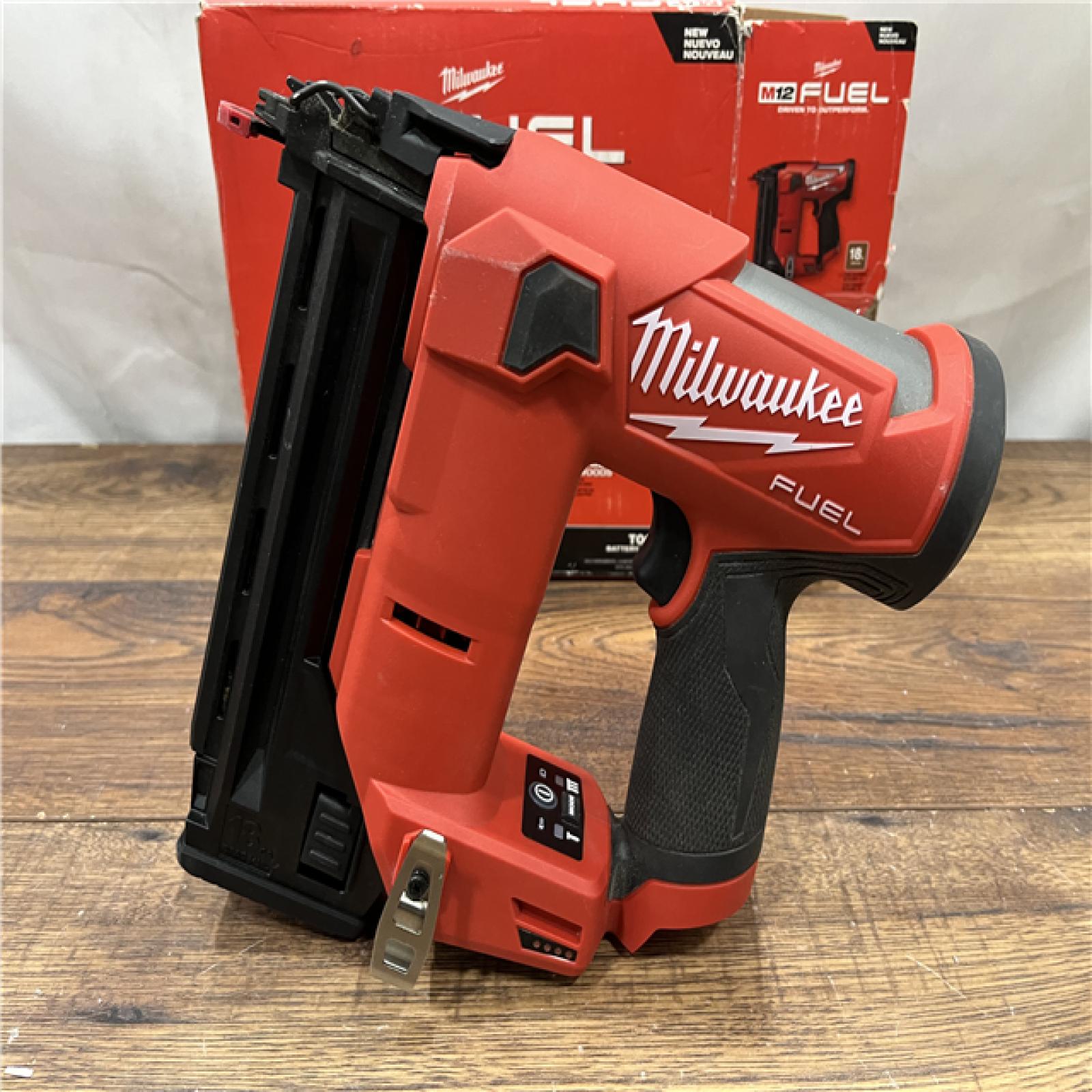 AS IS M12 FUEL 12-Volt Lithium-Ion Brushless Cordless 18-Guage Compact Brad Nailer (Tool Only)