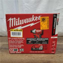 AS-IS Milwaukee M18 Compact Brushless 1/4  Hex Impact Driver Kit