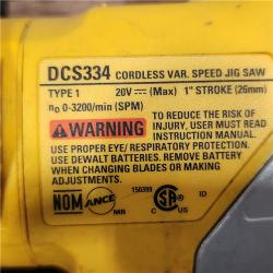 AS-IS DEWALT 20V MAX XR Cordless Barrel Grip Jigsaw (Tool Only)