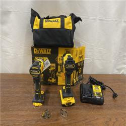 AS-IS DEWALT ATOMIC 20-Volt MAX Lithium-Ion Cordless Combo Kit (2-Tool) with (2) 2.0Ah Batteries, Charger and Bag