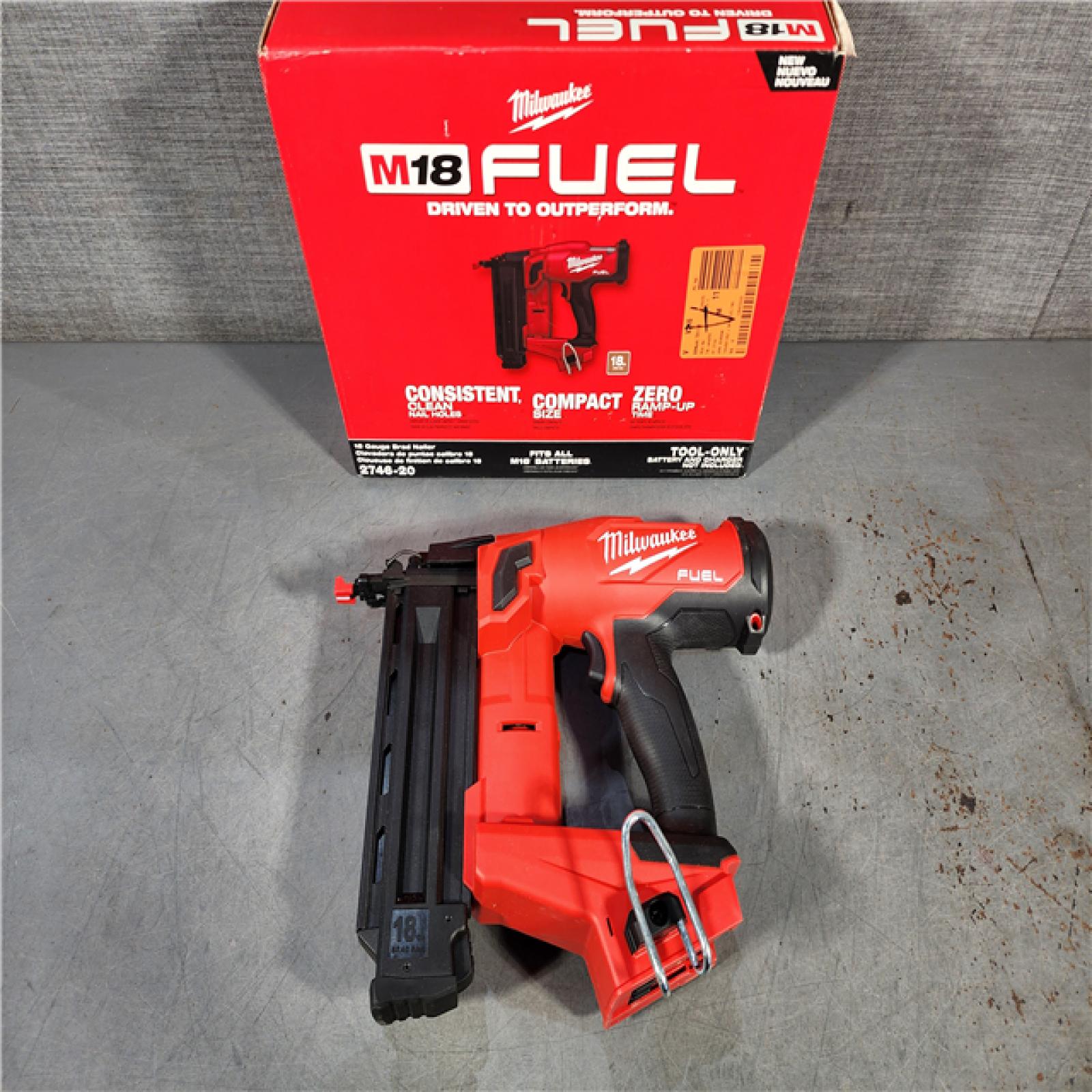 HOUSTON LOCATION - AS-IS (APPEARS LIKE NEW) Milwaukee M18 Fuel 18V Brushless 18-Gauge Brad Nailer 2746-20 (Bare Tool)