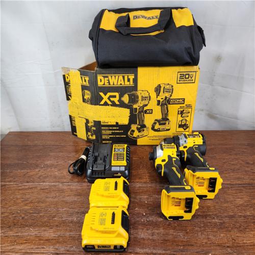 AS-IS DEWALT ATOMIC 20V MAX Brushless Cordless Drill/Driver and Impact Driver (2-Tool) Combo Kit