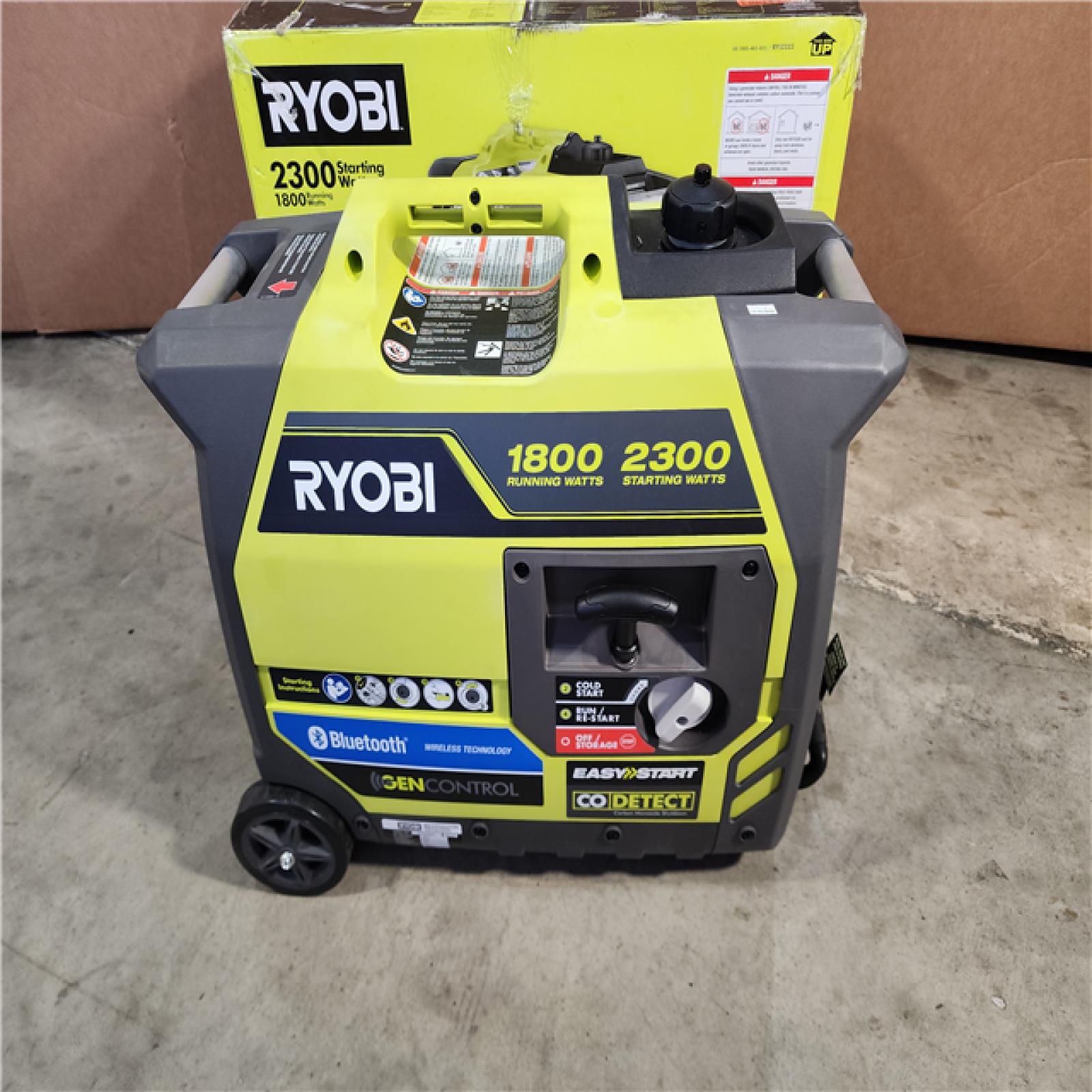 HOUSTON LOCATION - AS-IS 2,300-Watt Recoil Start Bluetooth Super Quiet Gasoline Powered Digital Inverter Generator with CO Shutdown Sensor