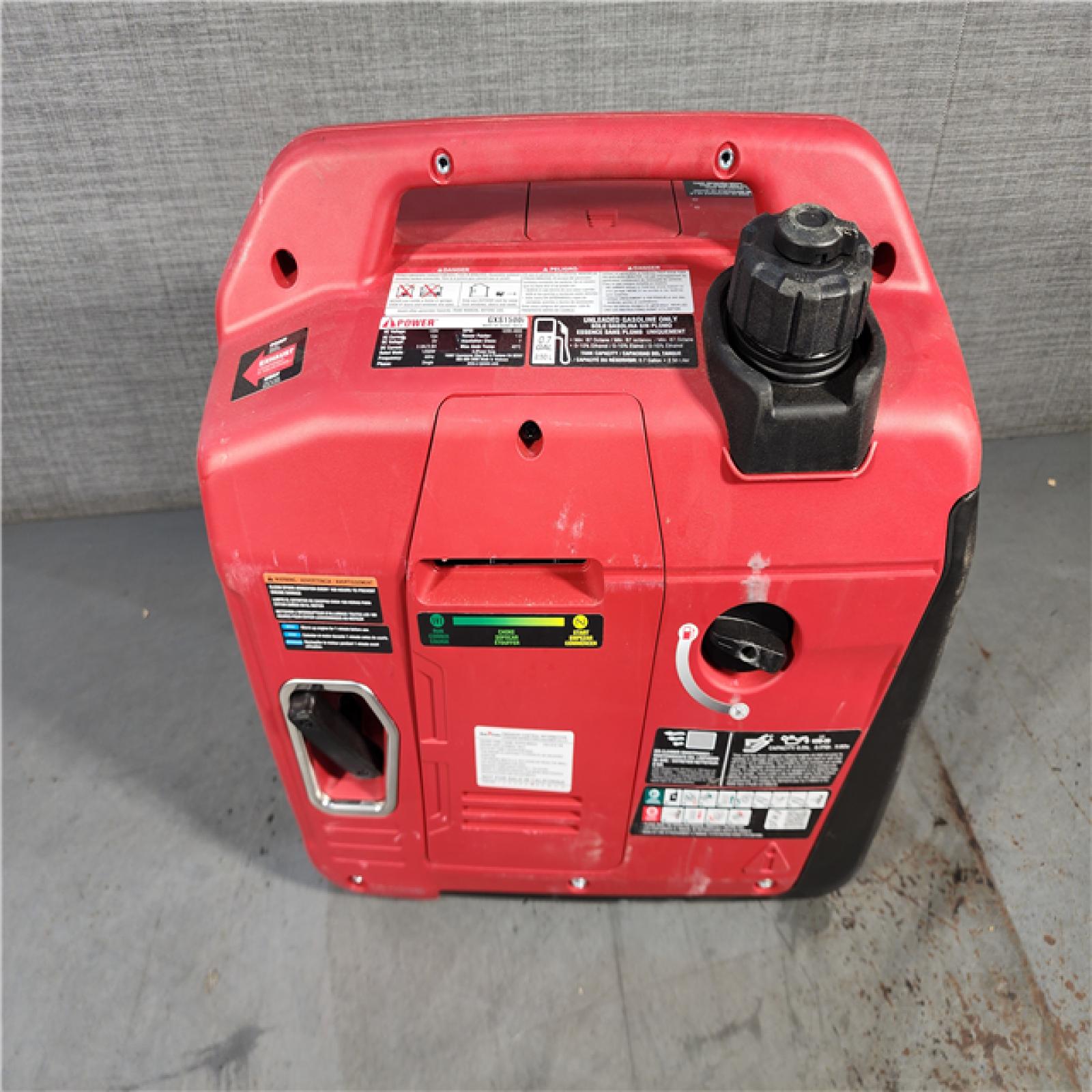 HOUSTON LOCATION - AS-IS 1500-Watt Recoil Start Gasoline Powered Ultra-Light Inverter Generator with 60cc OHV Engine and CO Sensor Shutdown