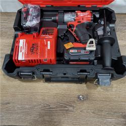 AS-IS Milwaukee 2904-22 Hammer Drill Driver Kit with Batteries  Charger & Tool Case  Red