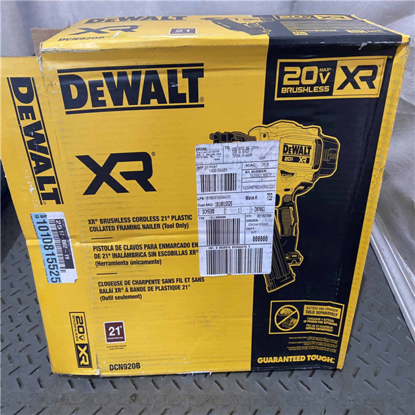 Houston location AS-IS DEWALT 20-Volt 21Â° Cordless Framing Nailer (Tool-Only)