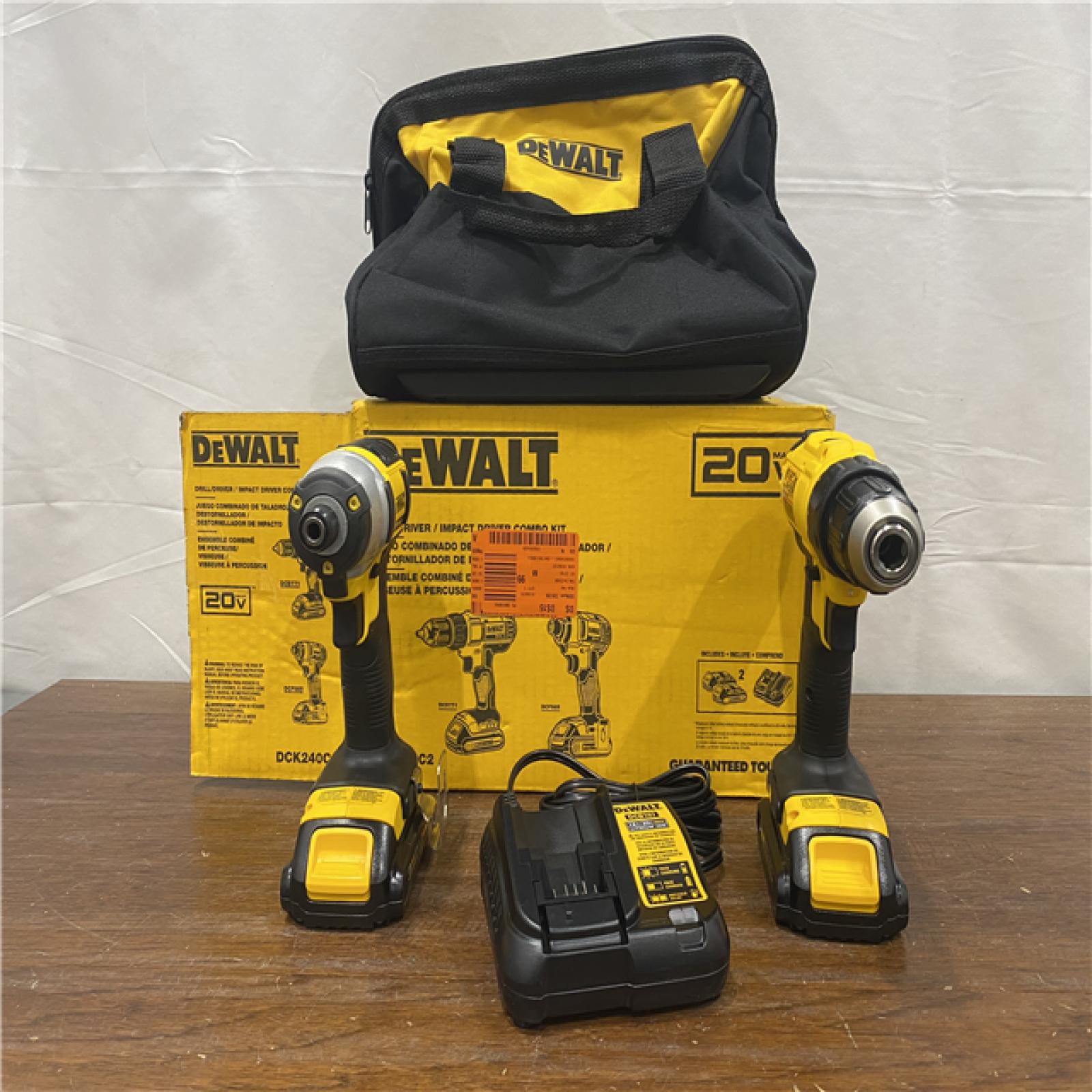 AS-IS DeWALTA® 20V MAX Cordless Drill Driver/Impact Driver Combo Kit 1.3 Ah Lithium Ion