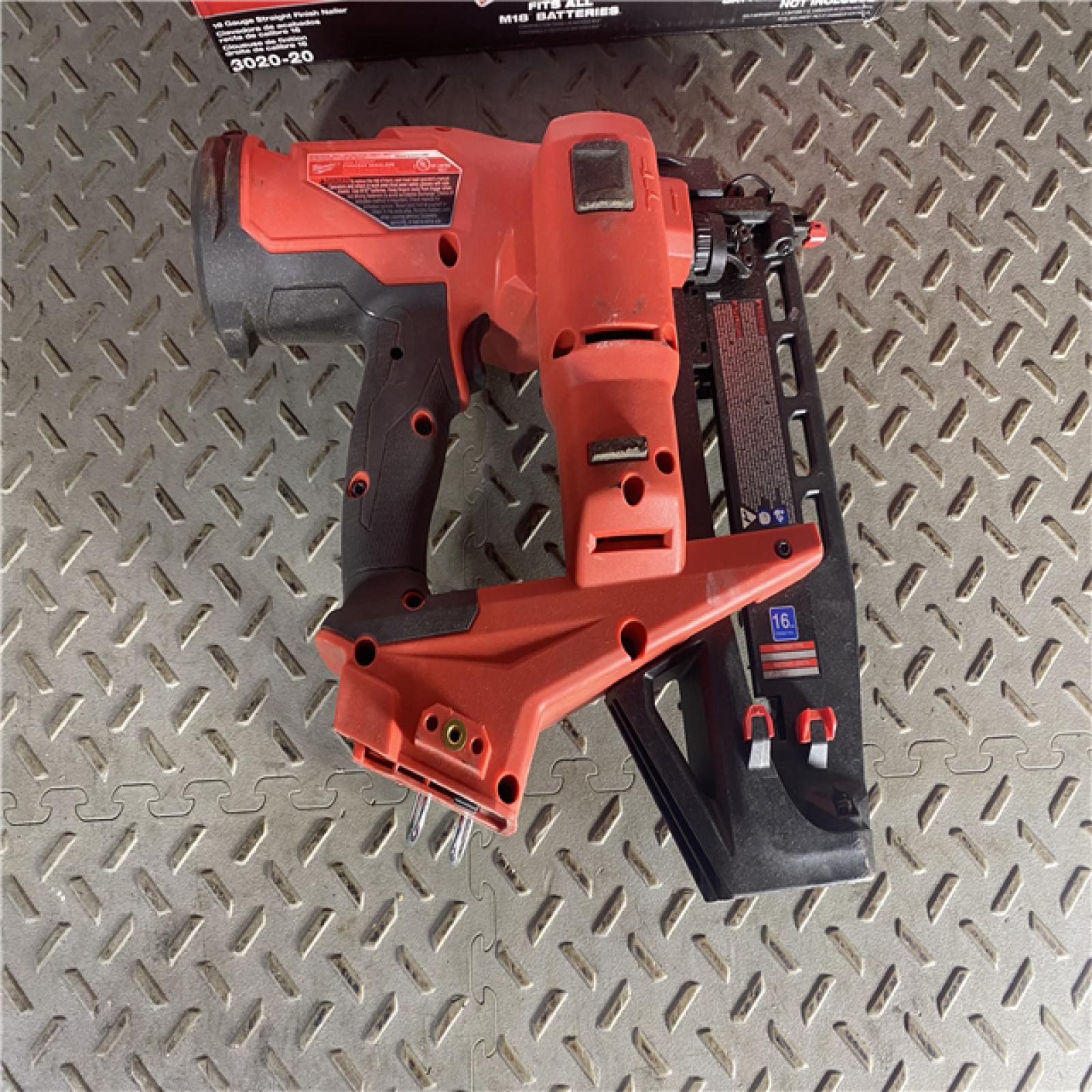 HOUSTON LOCATION -AS-IS Milwaukee Tool Cordless Finish Nail Gun 18 V 3020-20 (BARE TOOL)