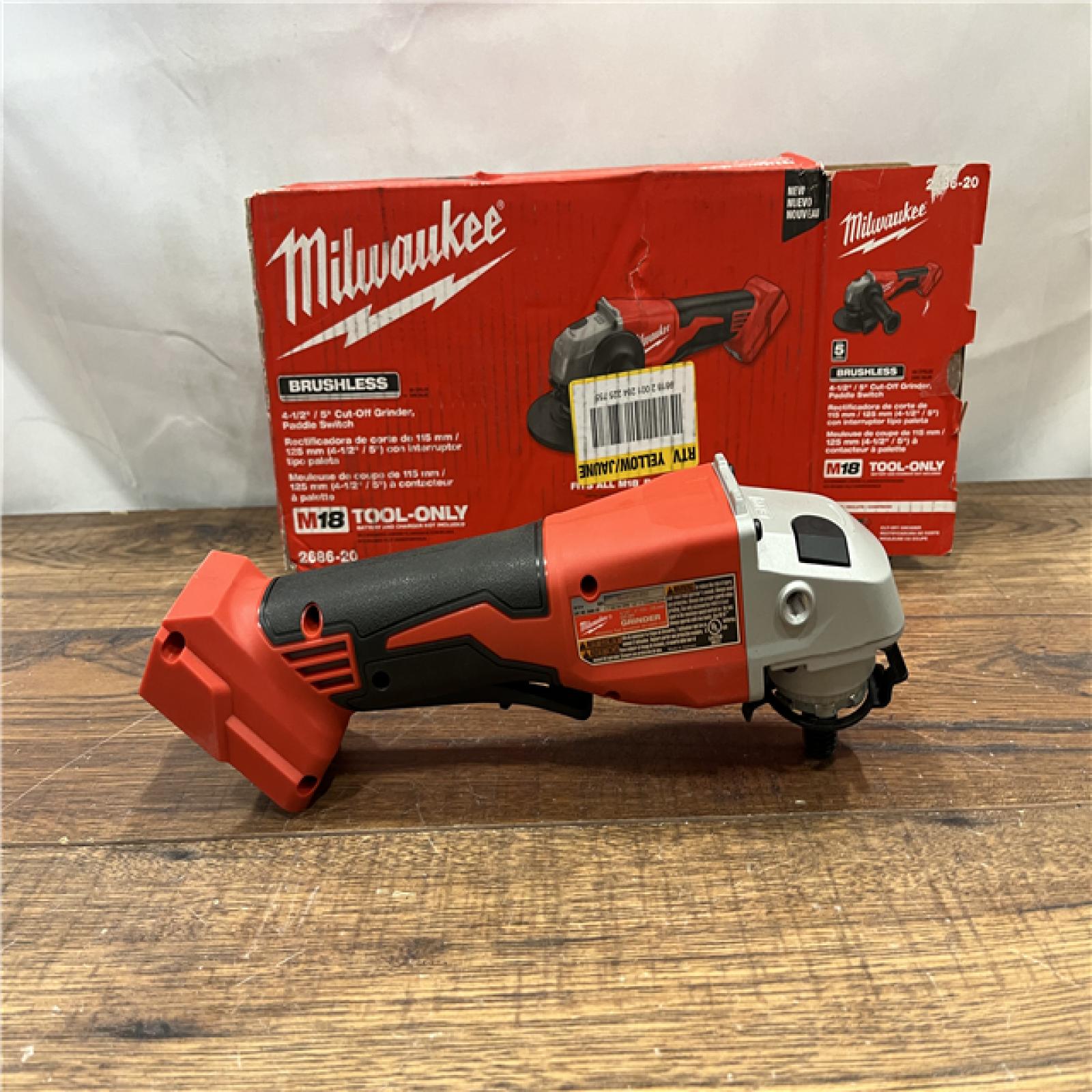 AS IS Milwaukee 2686-20 18V Cordless 4.5 /5  Grinder W/ Paddle Switch (Tool Only)