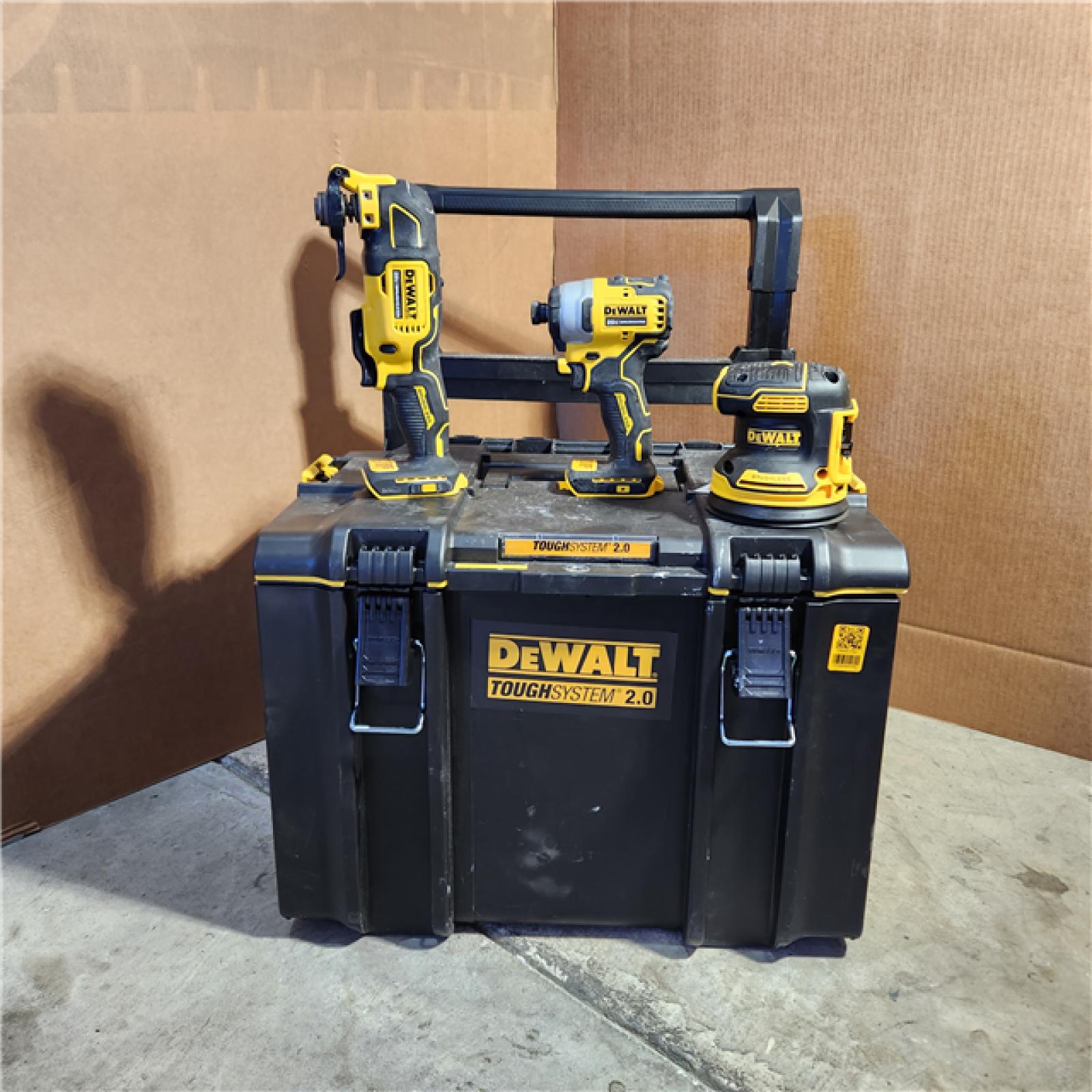 Houston Location AS-IS DEWALT 20-Volt MAX Tough System Lithium-Ion 6-Tool Cordless Combo Kit (NO WHEELS ON KIT) Appears IN USED Condition